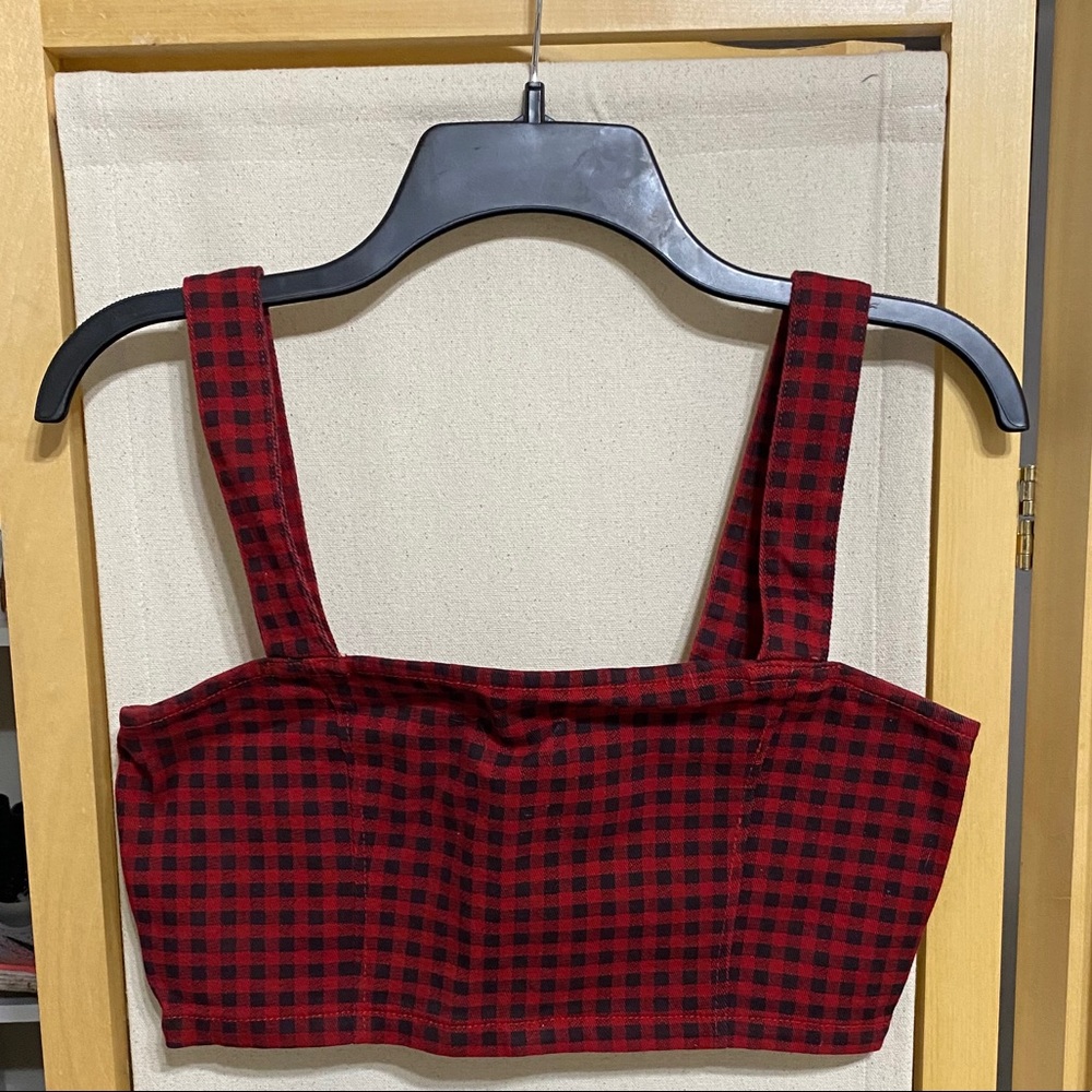 Checkered Crop Top❤️🖤